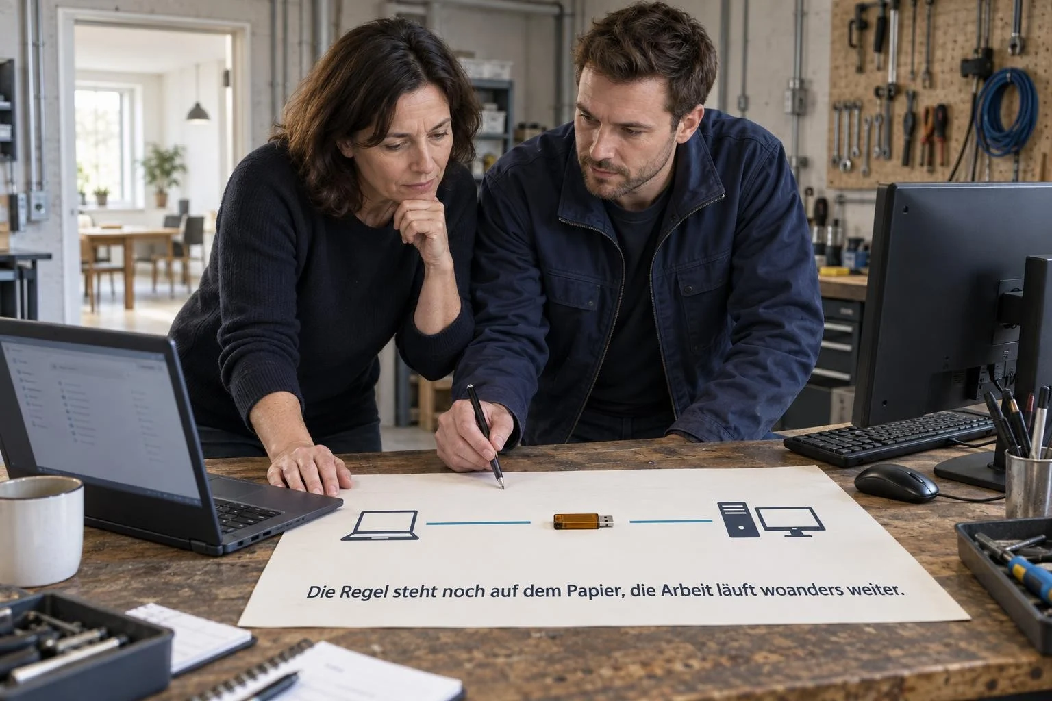 Der USB-Stick zwischen Wohnzimmer und Werkbank